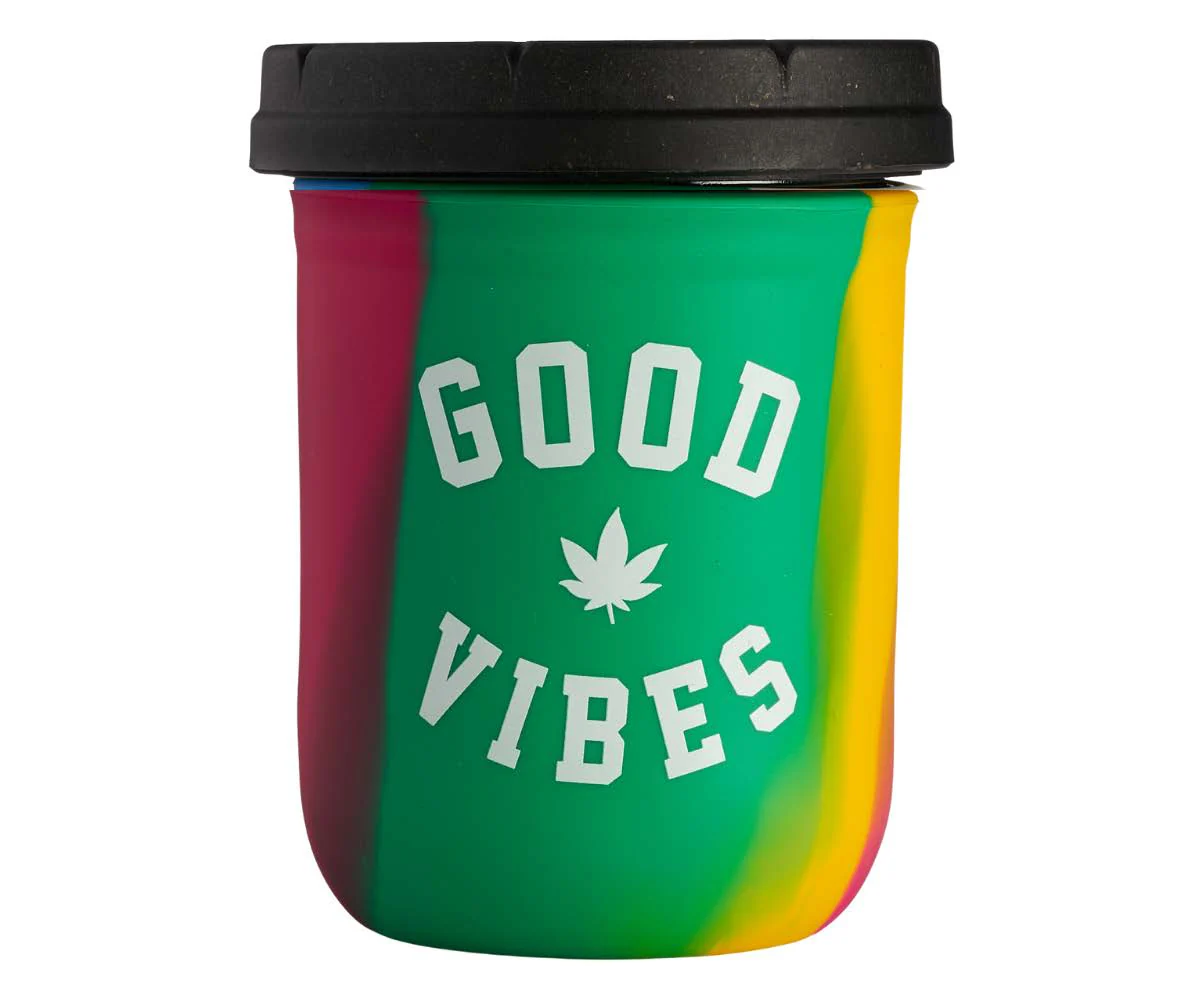 RE:STASH X Good Vibes Rasta Tie-Dye 16oz Jar - Image 4