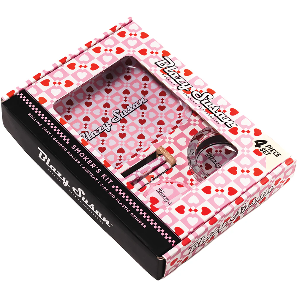 4-Piece Blazy Susan Smokers Kit (Heart Checkers)