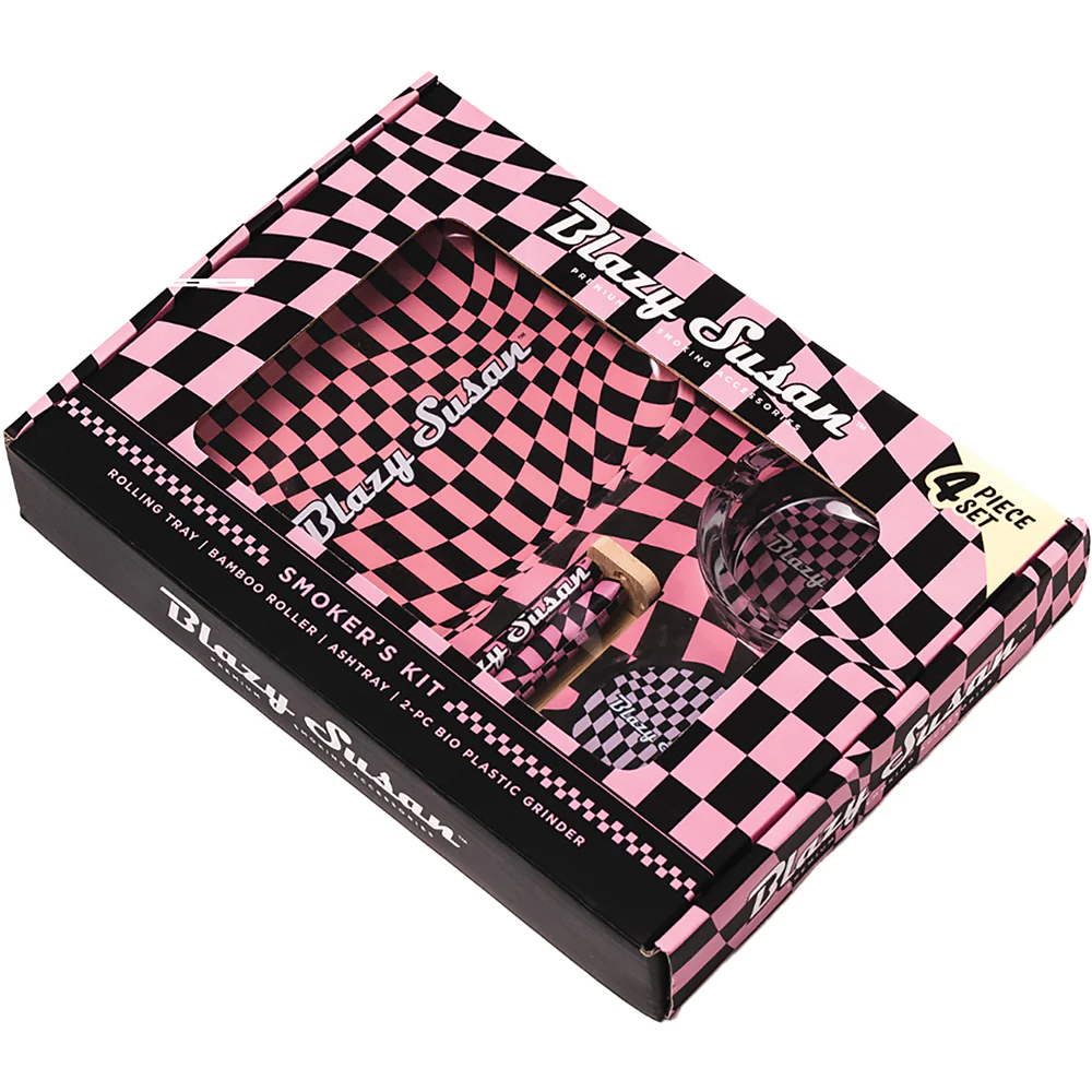 4-Piece Blazy Susan Smokers Kit (Trippy Checkers)