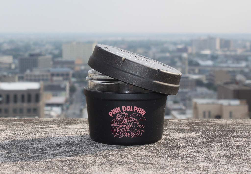 RE:STASH JAR 4oz Pink Dolphin "Positive Wave" - Image 2