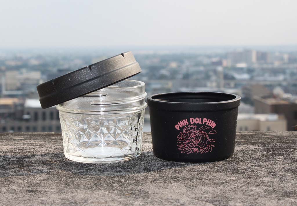 RE:STASH JAR 4oz Pink Dolphin "Positive Wave" - Image 3