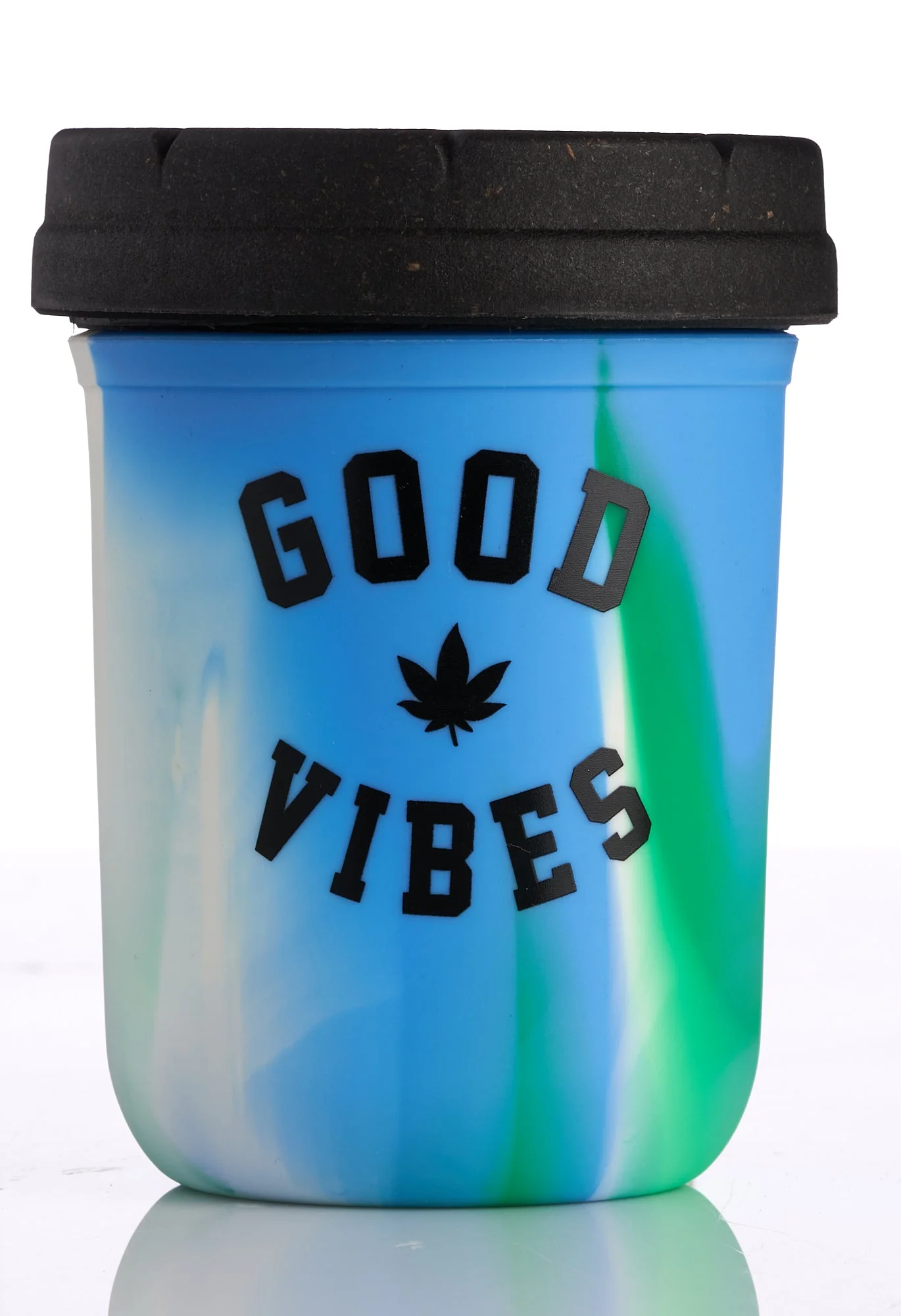 RE:STASH JAR 8oz Ocean Tie-Dye "Good Vibes" (+White RE:VIDER Boveda )