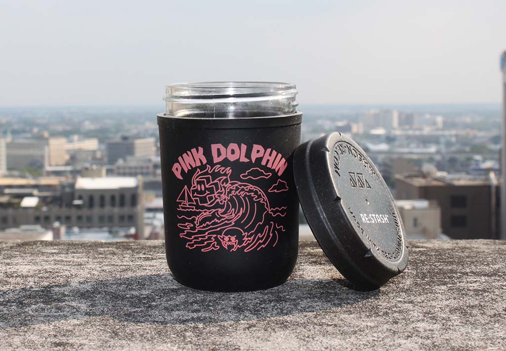 RE:STASH 8oz Pink Dolphin "Positive Wave" (+Re:vider & Boveda) - Image 2