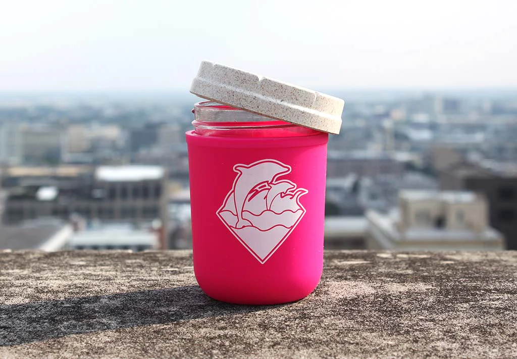 RE:STASH JAR 8oz Pink Dolphin "Waves Puff" (+Re:vider & Boveda) - Image 4