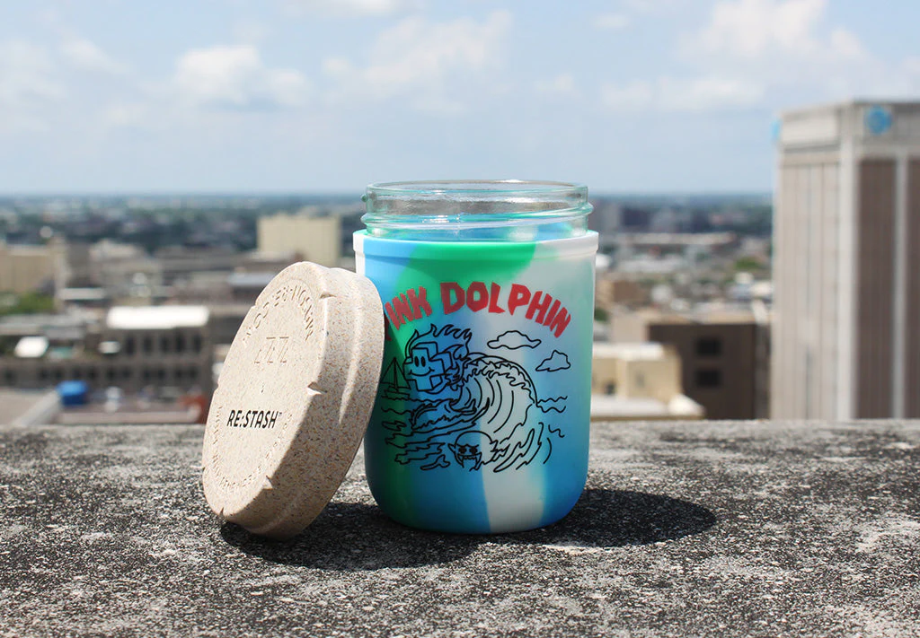 RE:STASH JAR 8oz Pink Dolphin Tie-Dye (+Re:vider) - Image 3