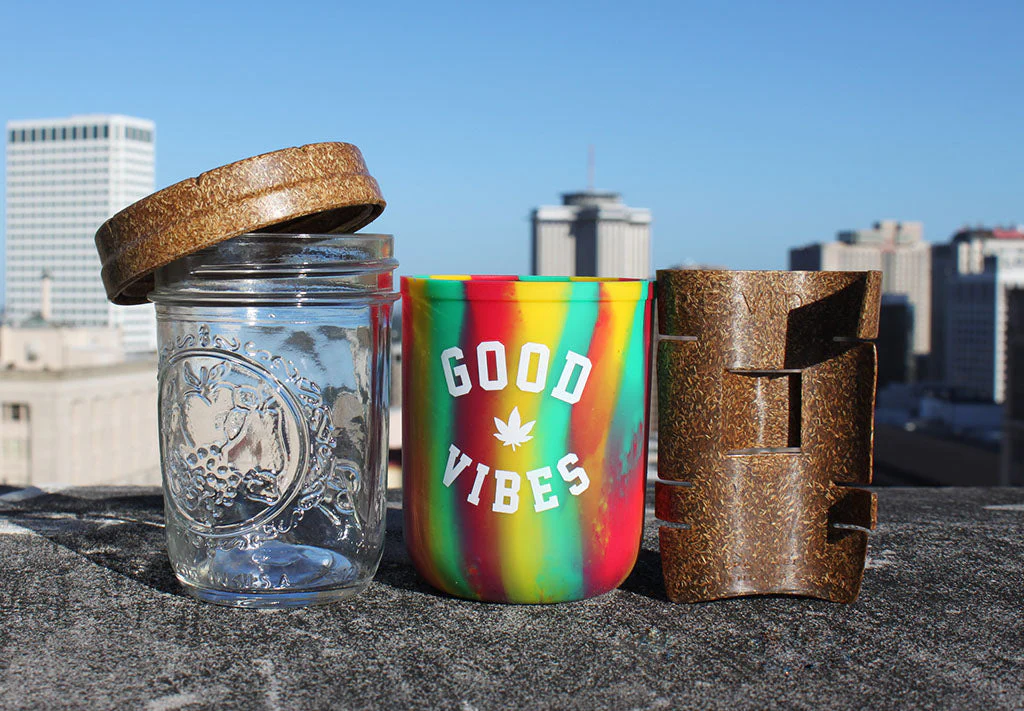 RE:STASH 8oz Rasta Tie-Dye "Good Vibes" (+Re:vider, Boveda) - Image 4