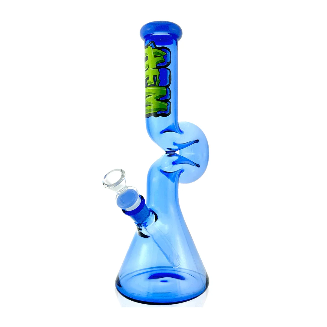 AFM Glass 12" Beaker Wave Full Color Glass Water Pipe - Image 3