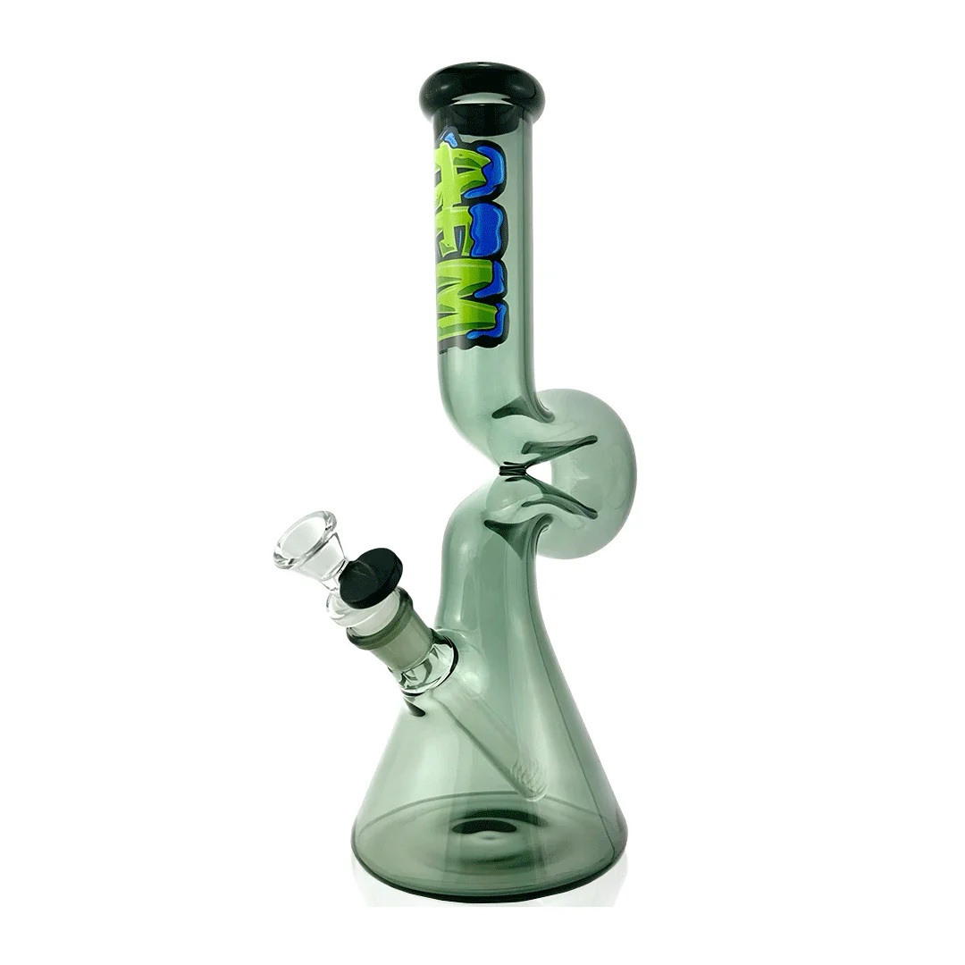 AFM Glass 12" Beaker Wave Full Color Glass Water Pipe - Image 5