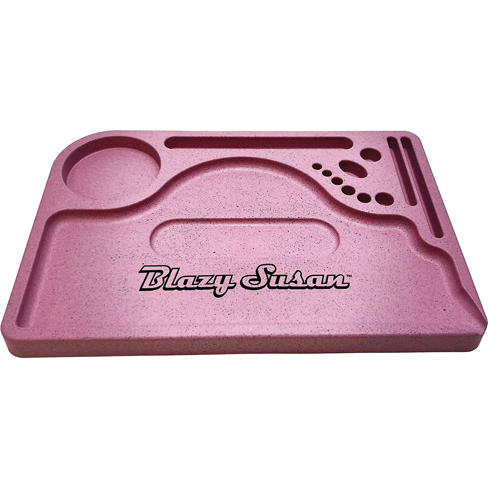 Blazy Susan Hemp Rolling Tray (Pink) - Image 2