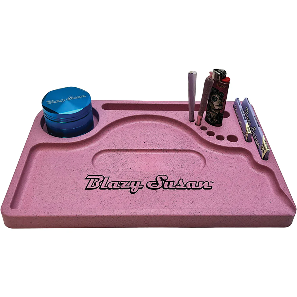 Blazy Susan Hemp Rolling Tray (Pink) - Image 3