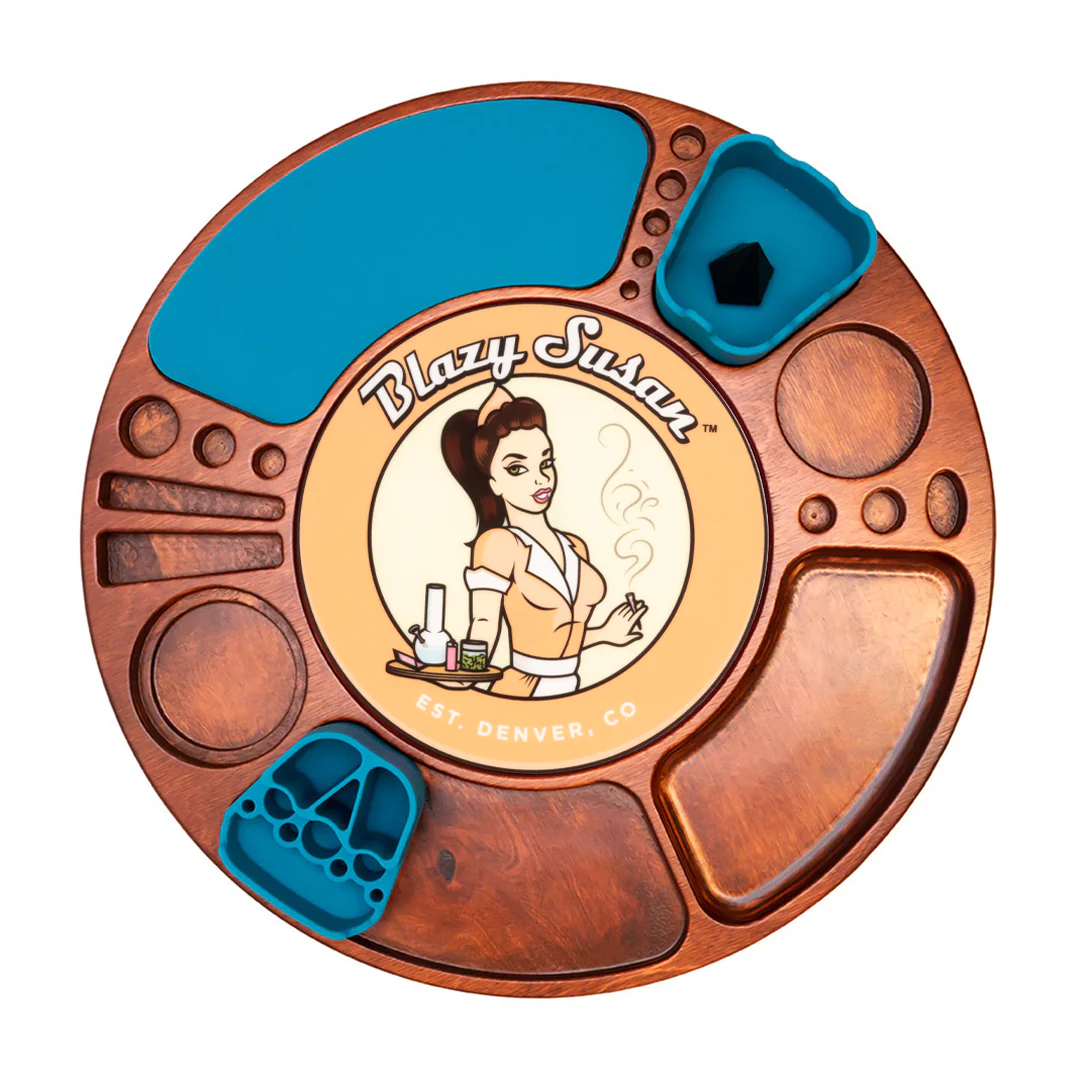 Blazy Susan Spinning Rolling Trays (Various Colors) - Image 42