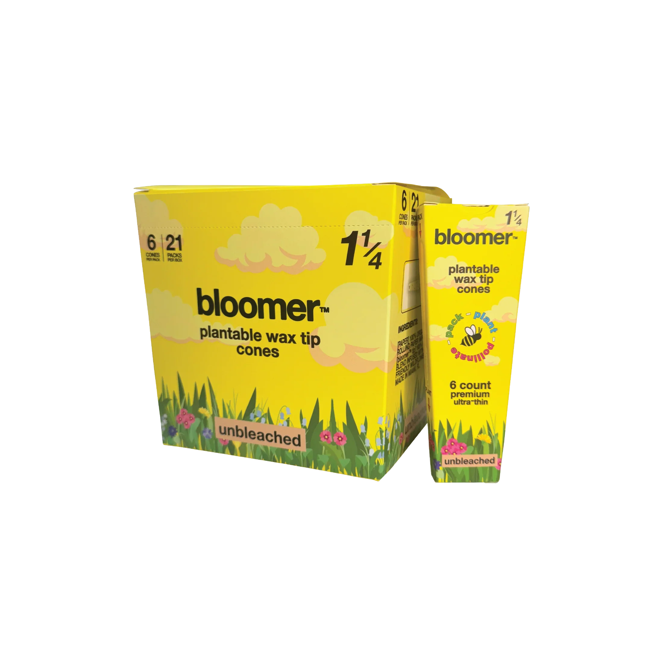 Bloomer 1 1/4" Unbleached Cones (6-Pack) - Image 4