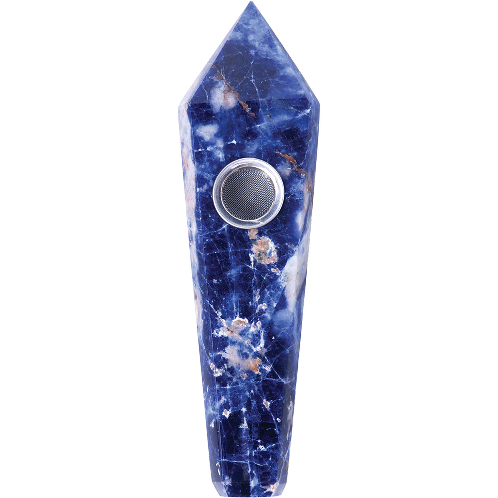 Blue Sodalite Gemstone Pipe - Image 3