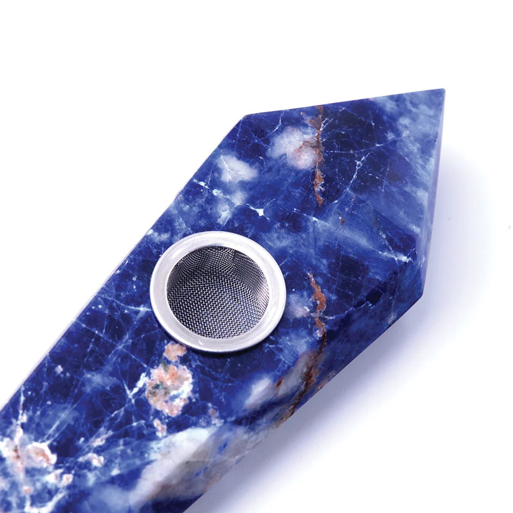 Blue Sodalite Gemstone Pipe - Image 4