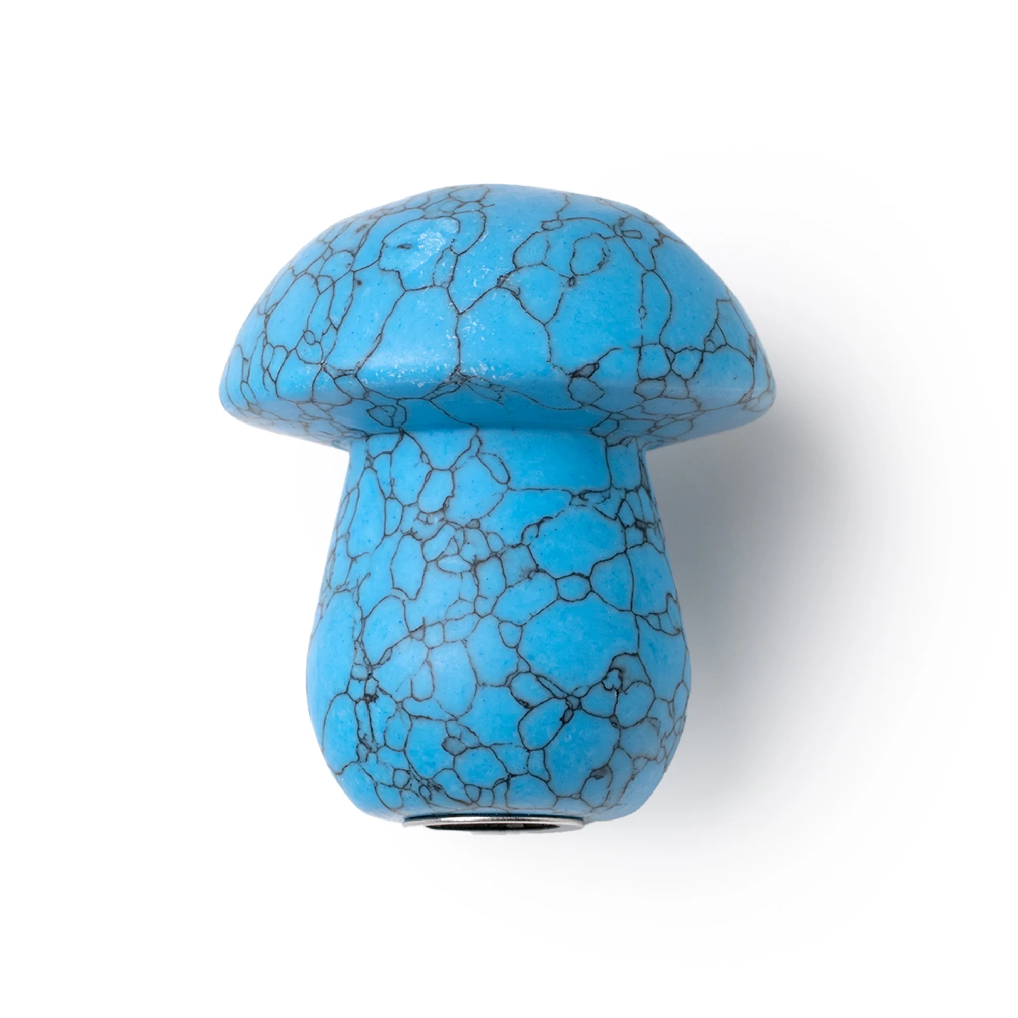 Blue Turquoise Gemstone Mushroom Pipe - Image 3