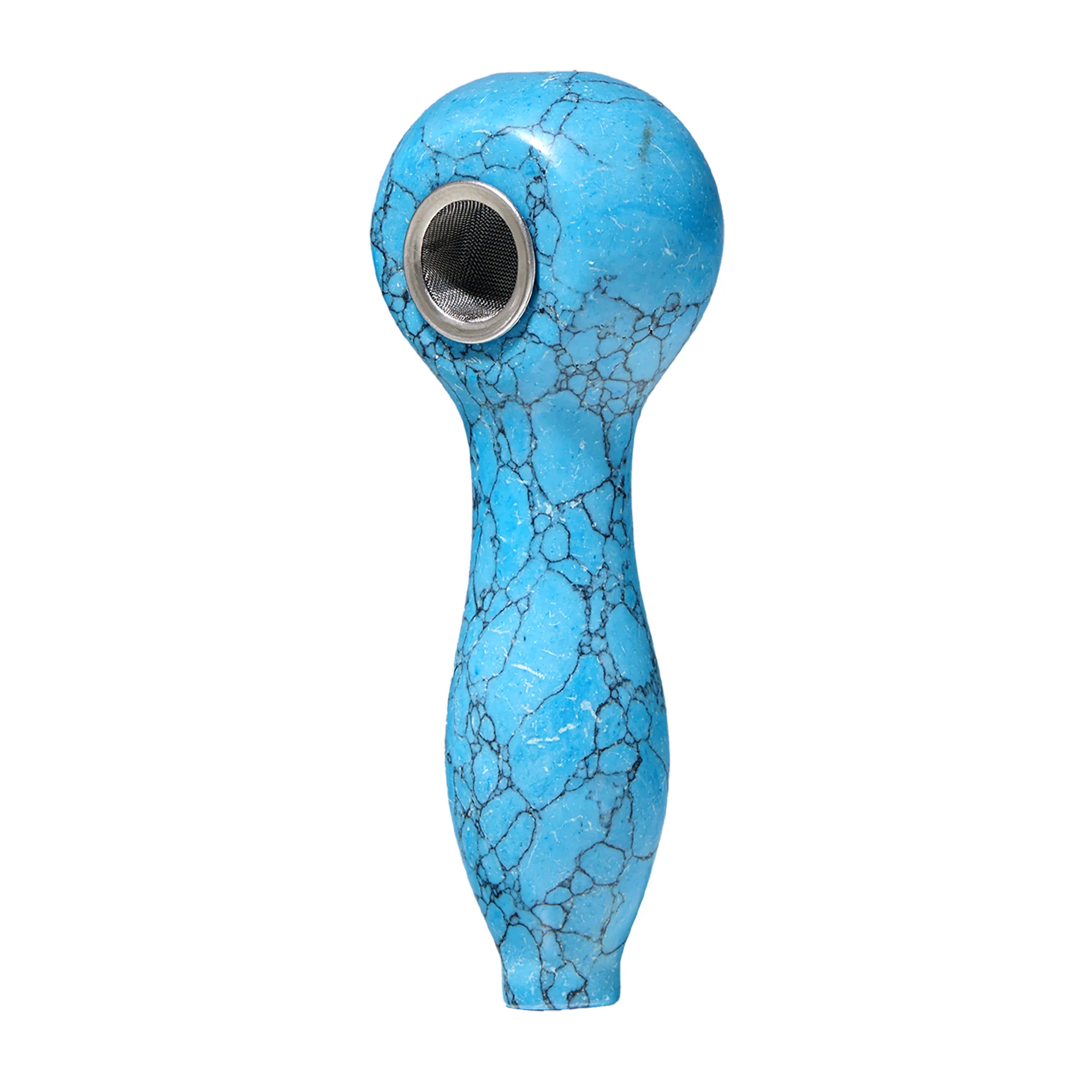 Blue Turquoise Gemstone Spoon Pipe