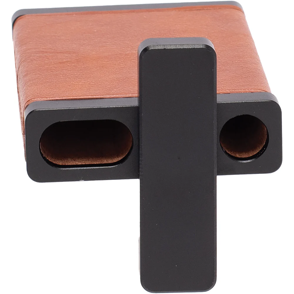 Brown Leather & Black Dugout with Glass Chillum (Copy) - Image 3