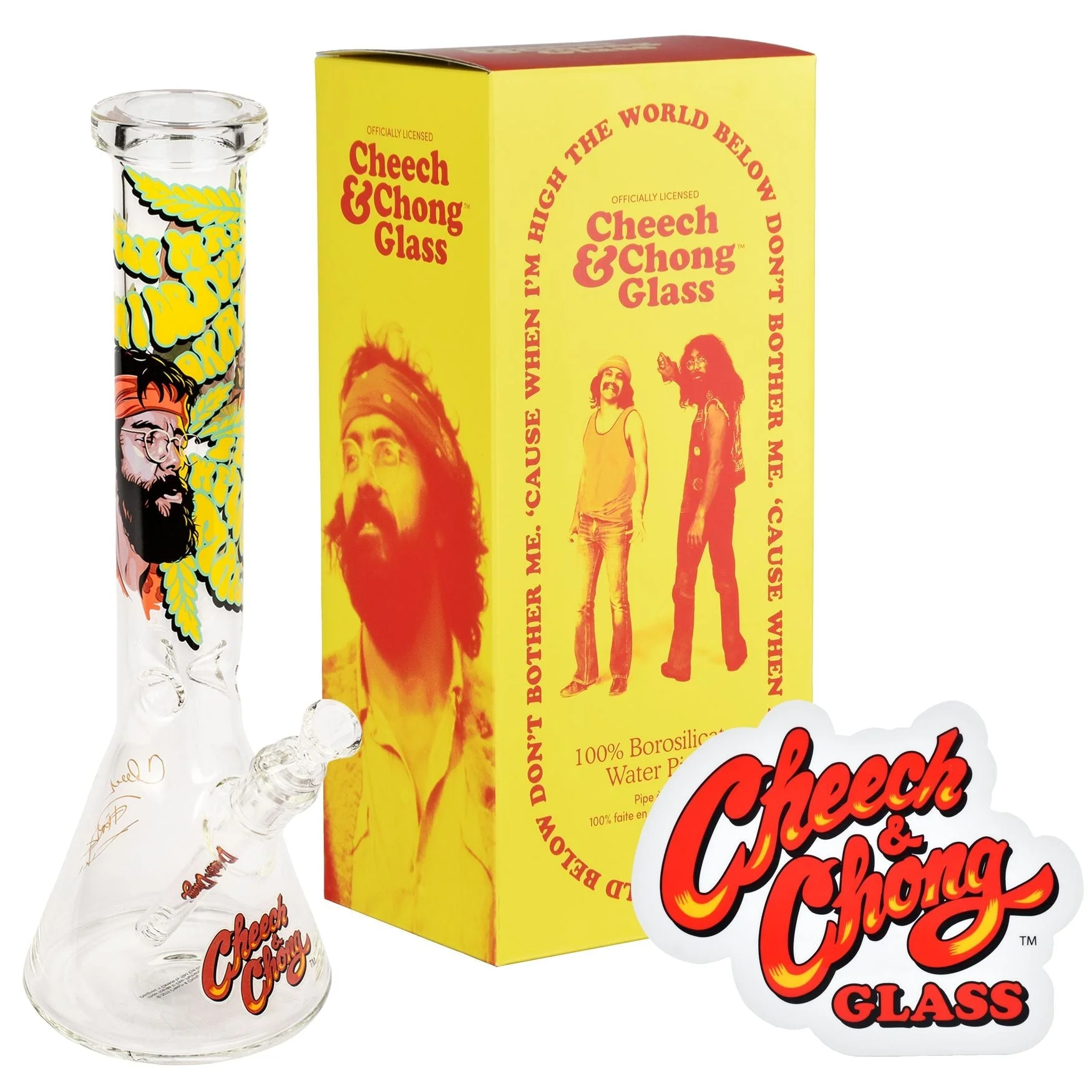 Cheech & Chong Glass Parked Beaker Bong - Image 4