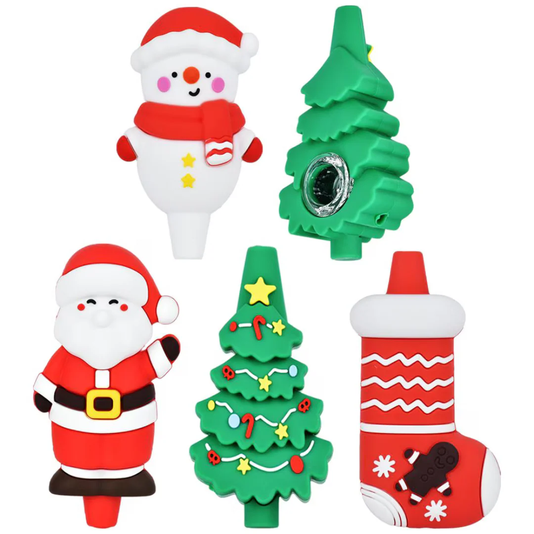 Christmas Silicone Hand Pipes