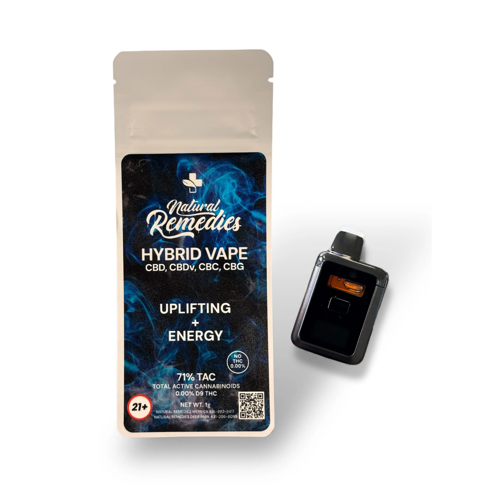 CBD/CBDv/CBC/CBG Uplifting + Energy Disposable Vape (1G Hybrid)