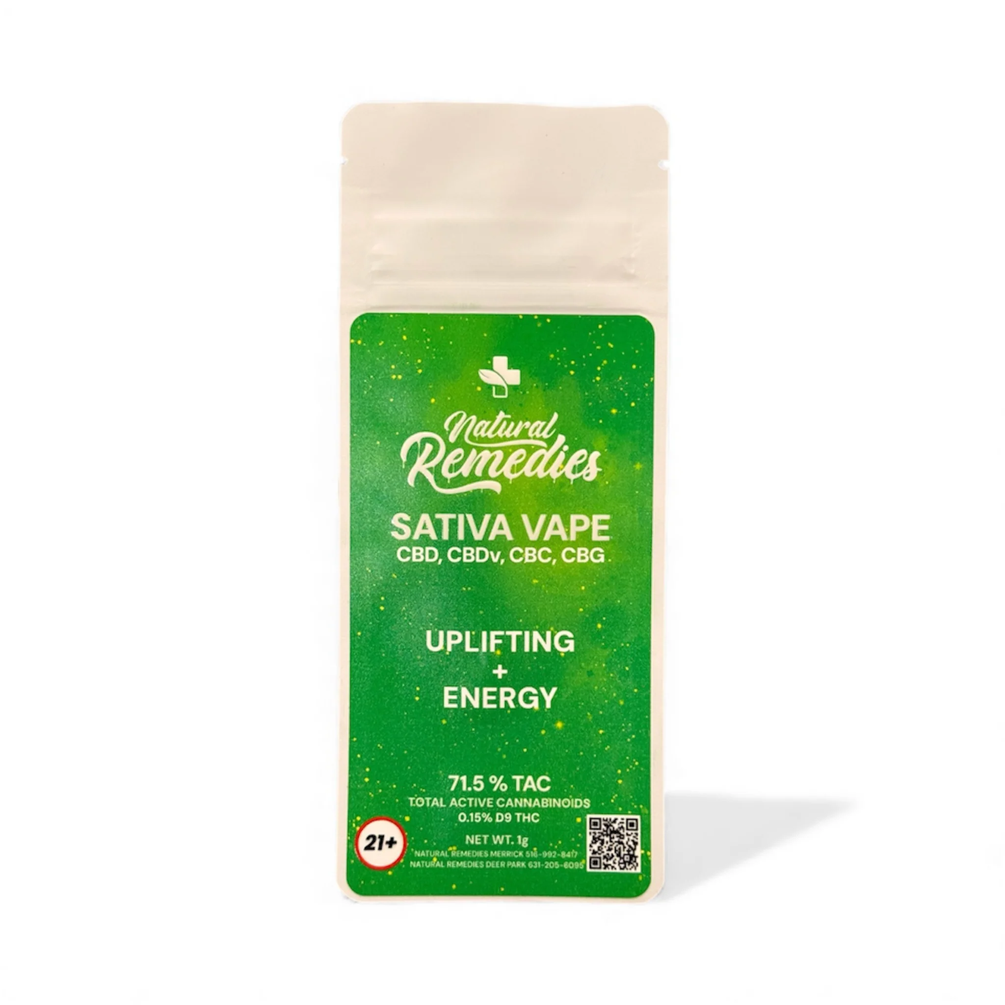 CBD/CBDv/CBC/CBG Uplifting + Energy Disposable Vape (1G Sativa) - Image 2