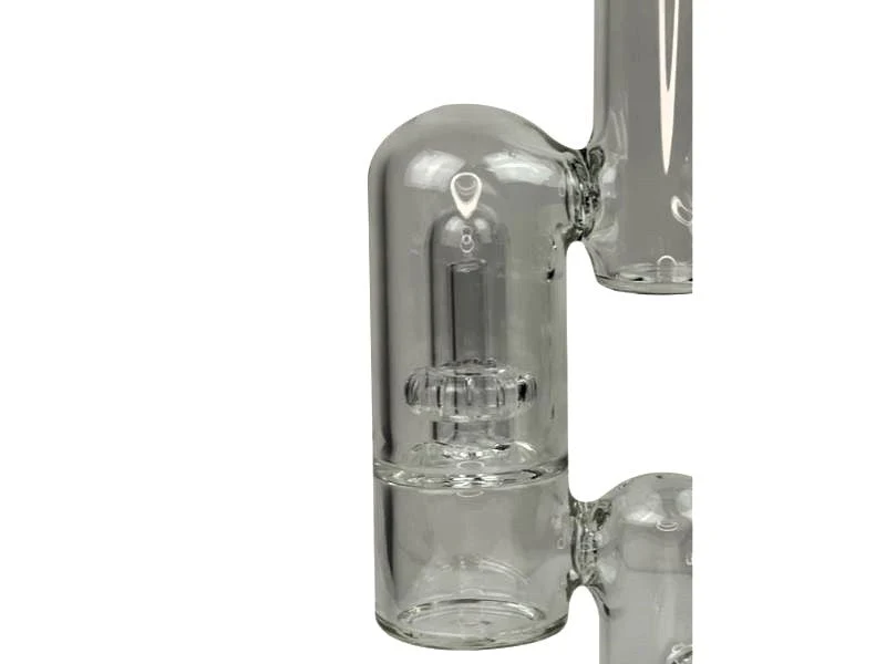 14" Rocket Ship Dual Showerhead Perc Glass Water Pipe - Image 3