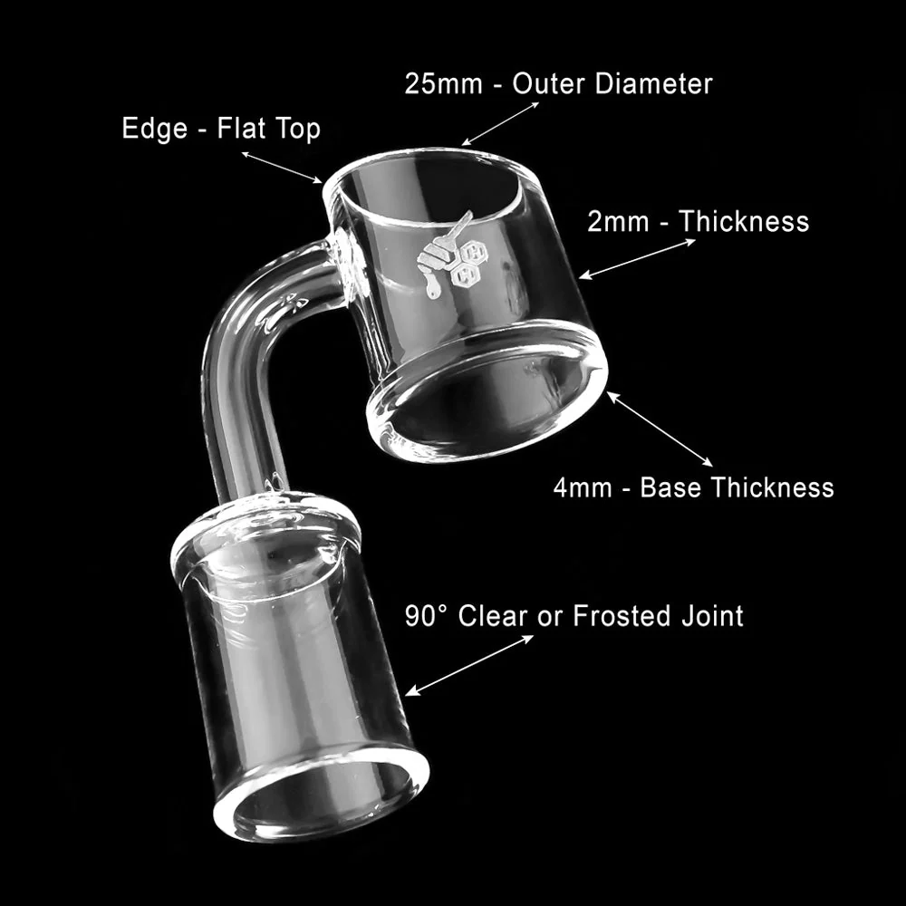 FAT BOTTOM QUARTZ BANGER - 90° DEGREE | YL - Image 4