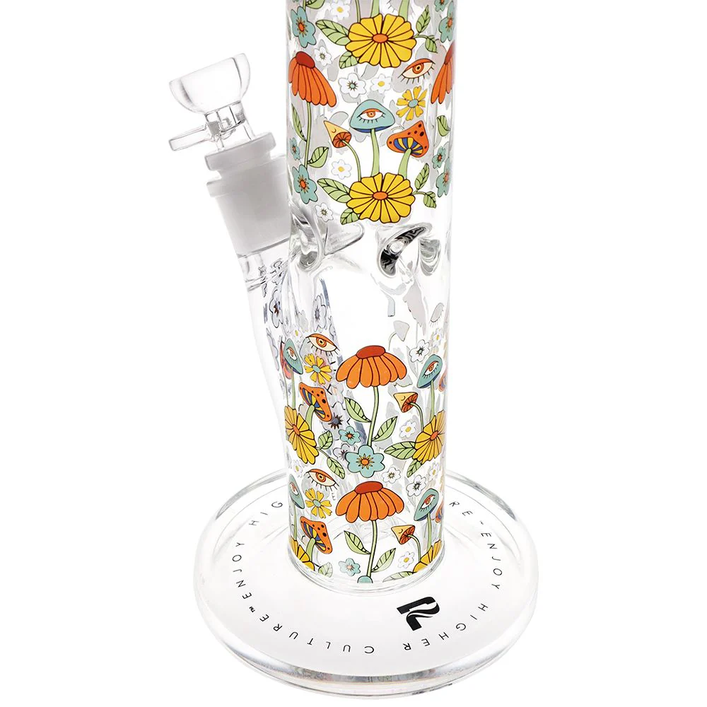Flower Vision Straight Tube Glass Water Pipe - Image 3