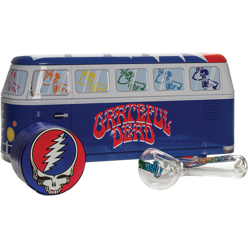 Grateful Dead 'Smoker Kit' with Dancing Skeleton Hand Pipe and SYF Grinder - Image 2