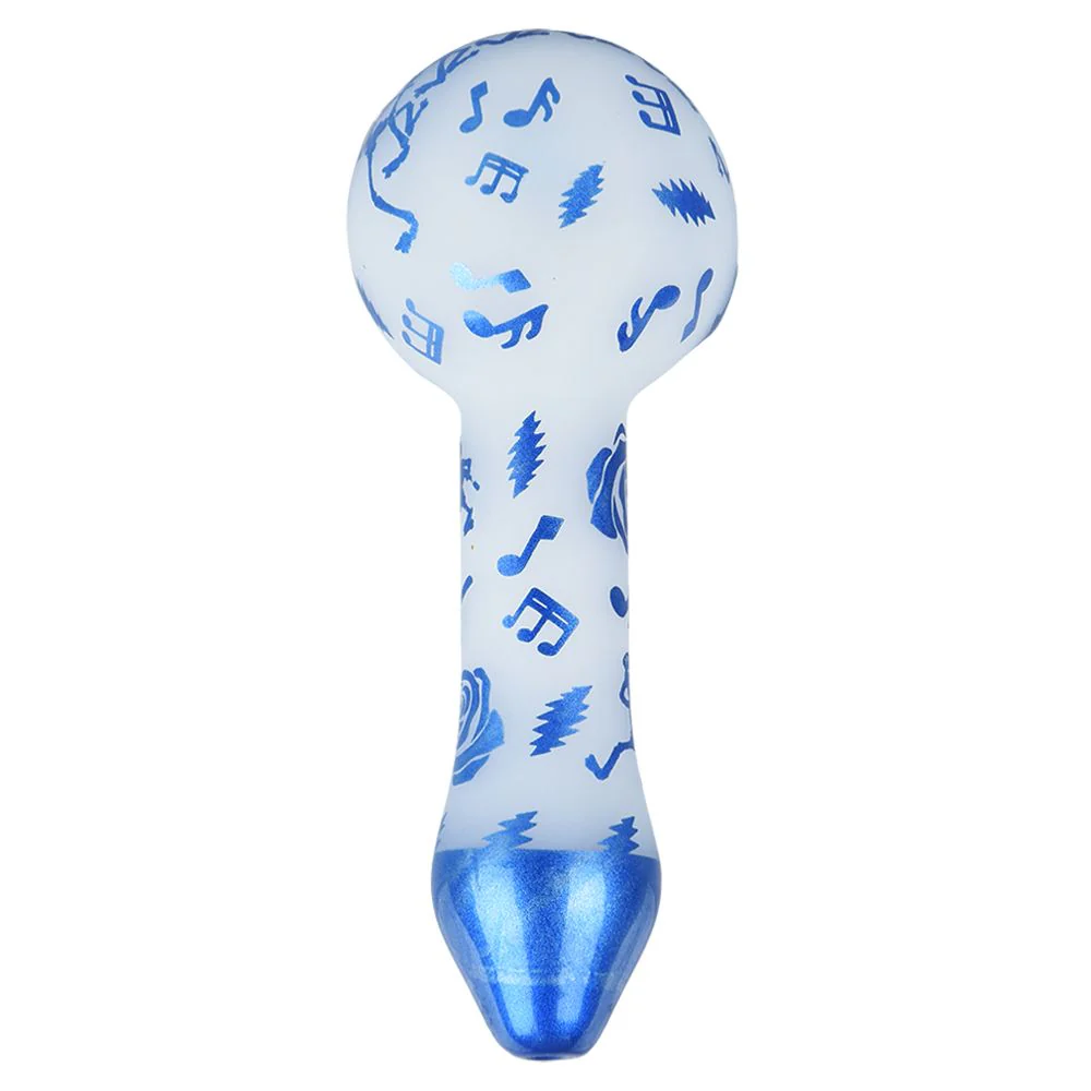 Grateful Dead x Pulsar Blue Sky Dancing Skellies Glass Spoon Pipe - Image 5