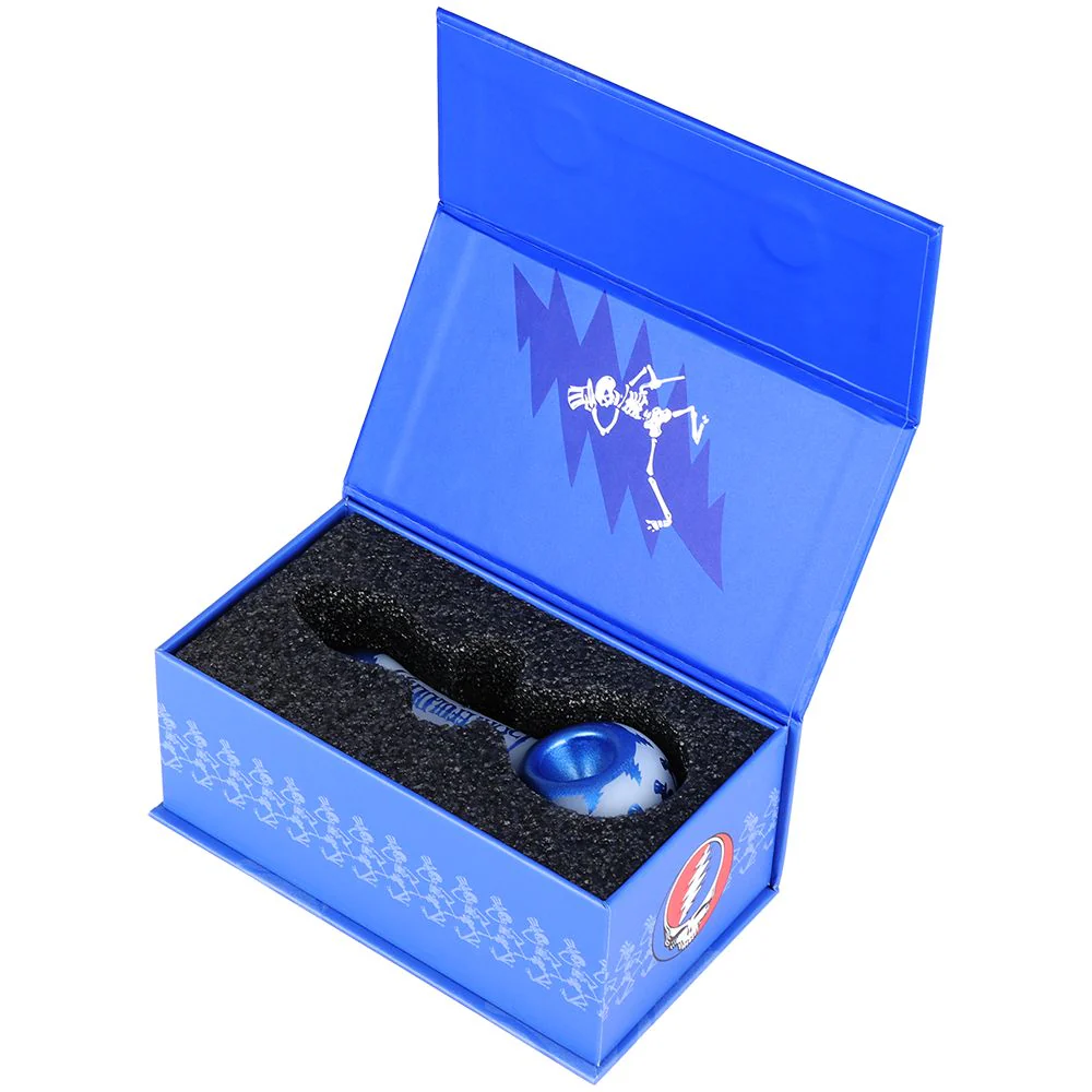 Grateful Dead x Pulsar Blue Sky Dancing Skellies Glass Spoon Pipe - Image 8