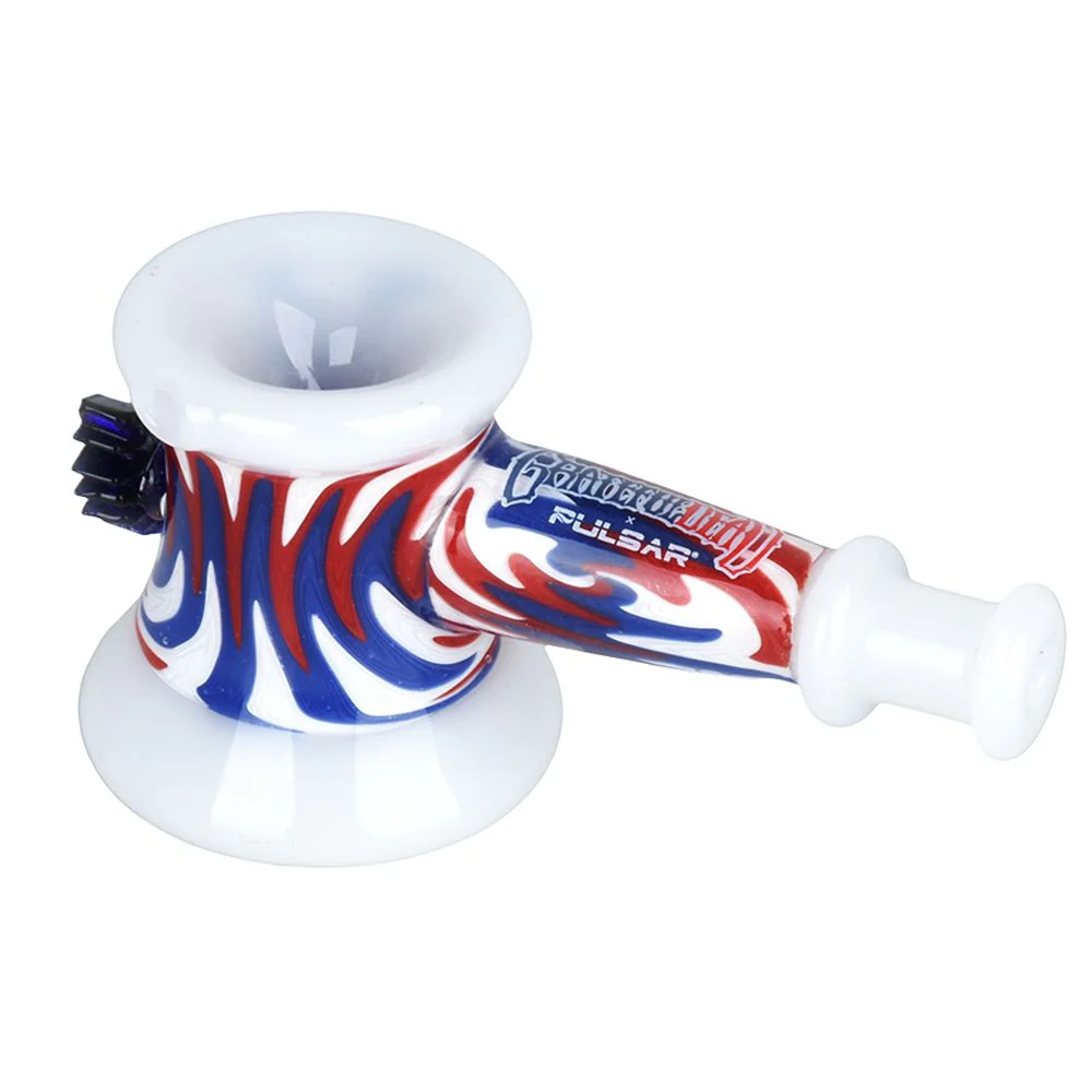 Grateful Dead x Pulsar Bolt Wig Wag Glass Hammer Hand Pipe - 4" - Image 3