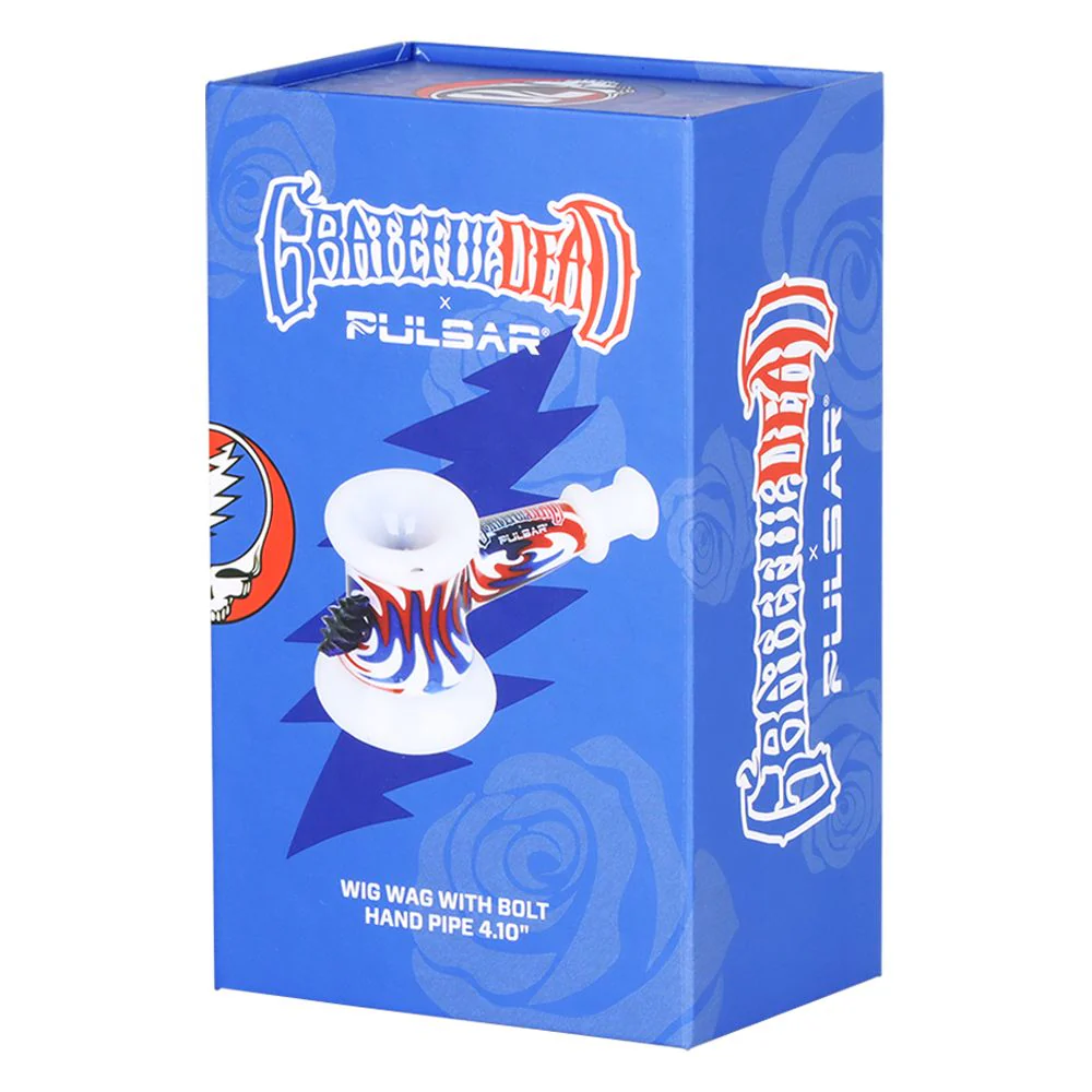 Grateful Dead x Pulsar Bolt Wig Wag Glass Hammer Hand Pipe - 4" - Image 6