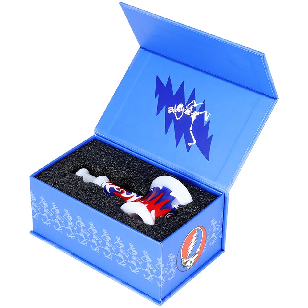 Grateful Dead x Pulsar Bolt Wig Wag Glass Hammer Hand Pipe - 4" - Image 7