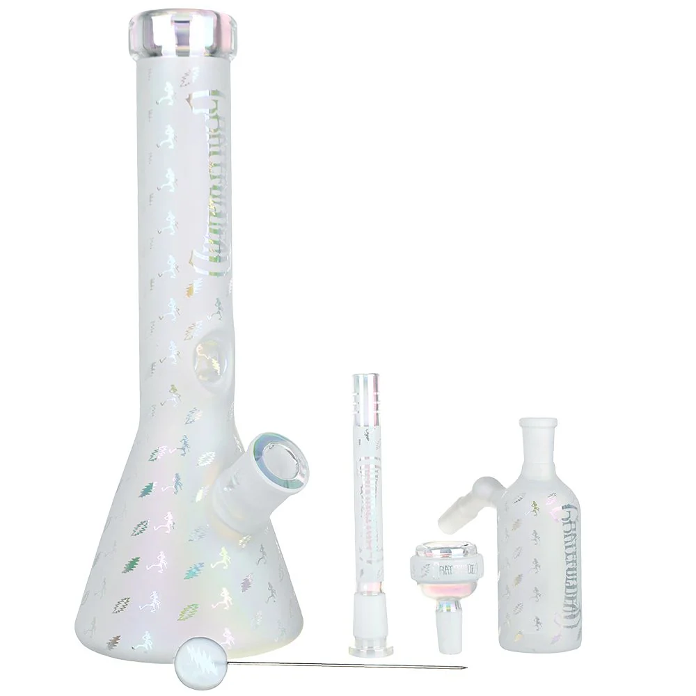 Grateful Dead x Pulsar Bolts And Skellies Glass Beaker Water Pipe Set - Image 10