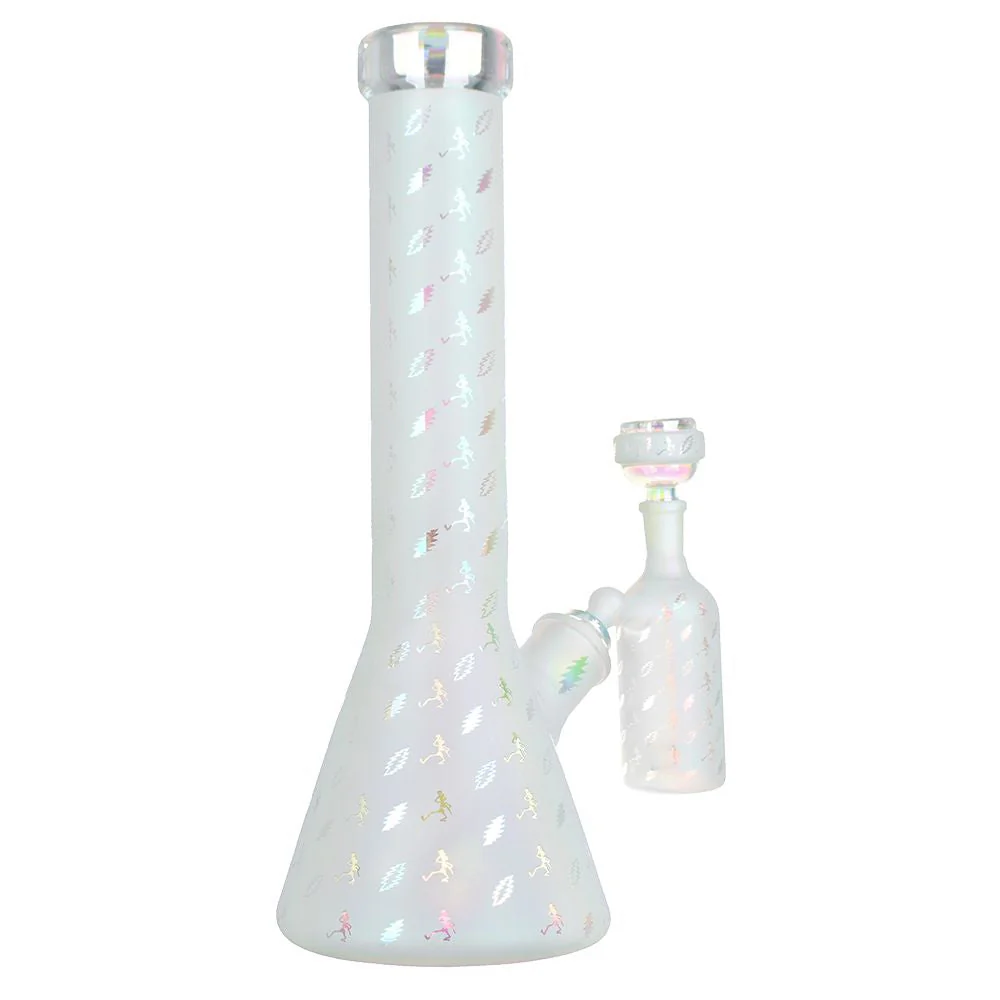 Grateful Dead x Pulsar Bolts And Skellies Glass Beaker Water Pipe Set - Image 11