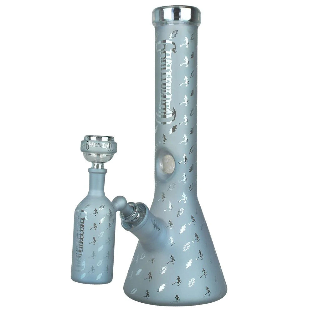 Grateful Dead x Pulsar Bolts And Skellies Glass Beaker Water Pipe Set - Image 3