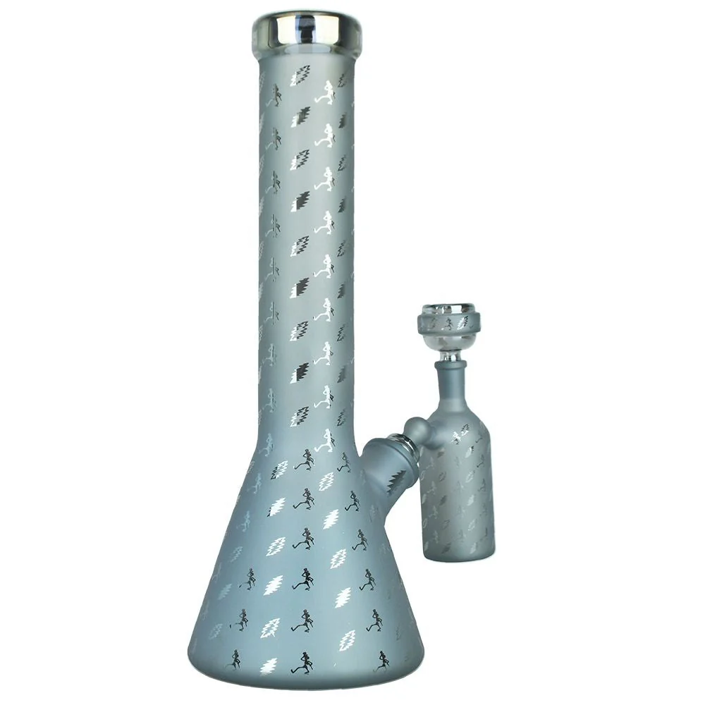 Grateful Dead x Pulsar Bolts And Skellies Glass Beaker Water Pipe Set - Image 5