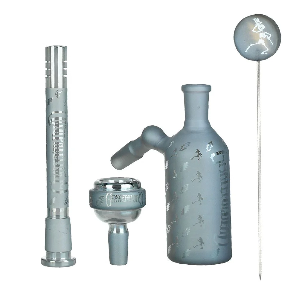 Grateful Dead x Pulsar Bolts And Skellies Glass Beaker Water Pipe Set - Image 7