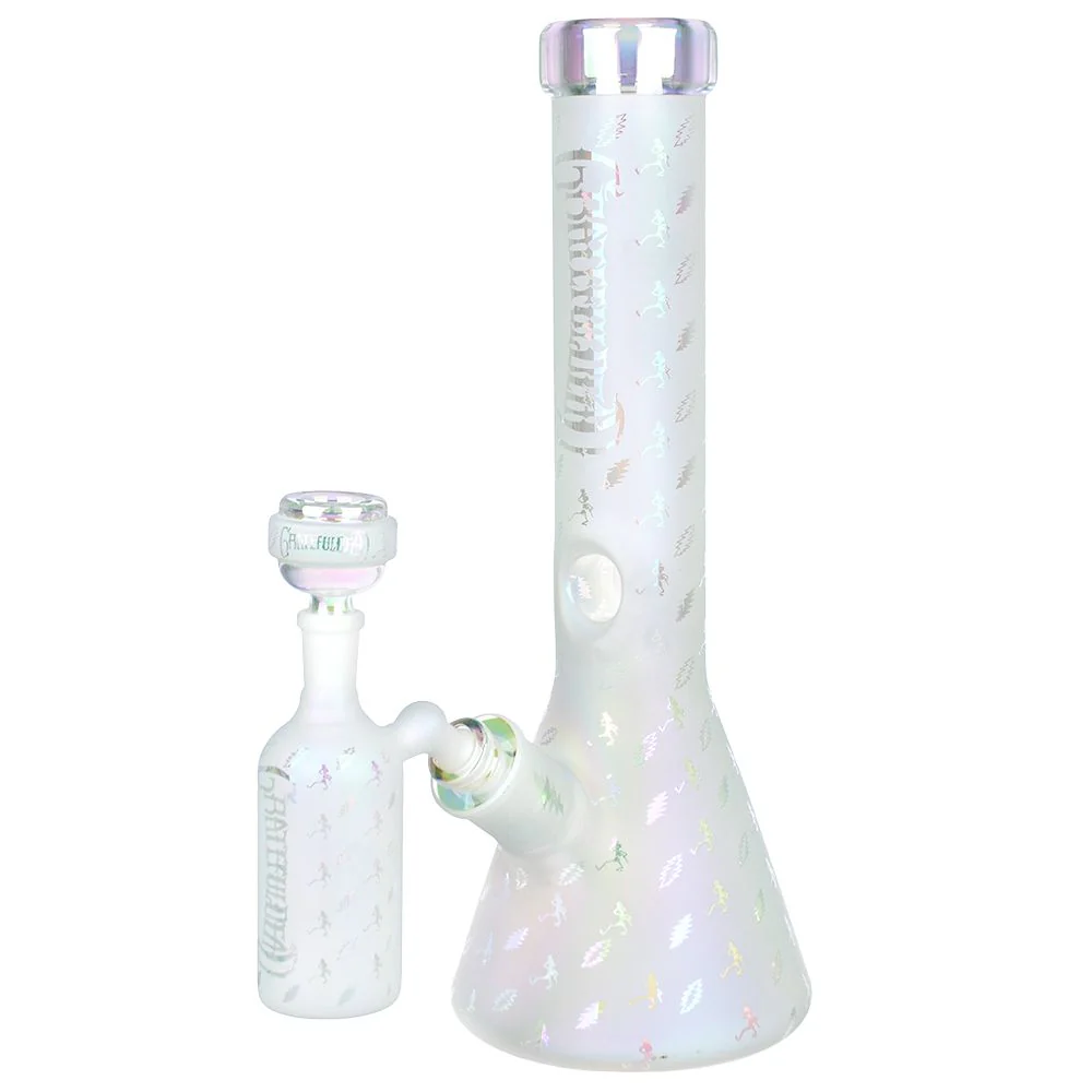 Grateful Dead x Pulsar Bolts And Skellies Glass Beaker Water Pipe Set - Image 9
