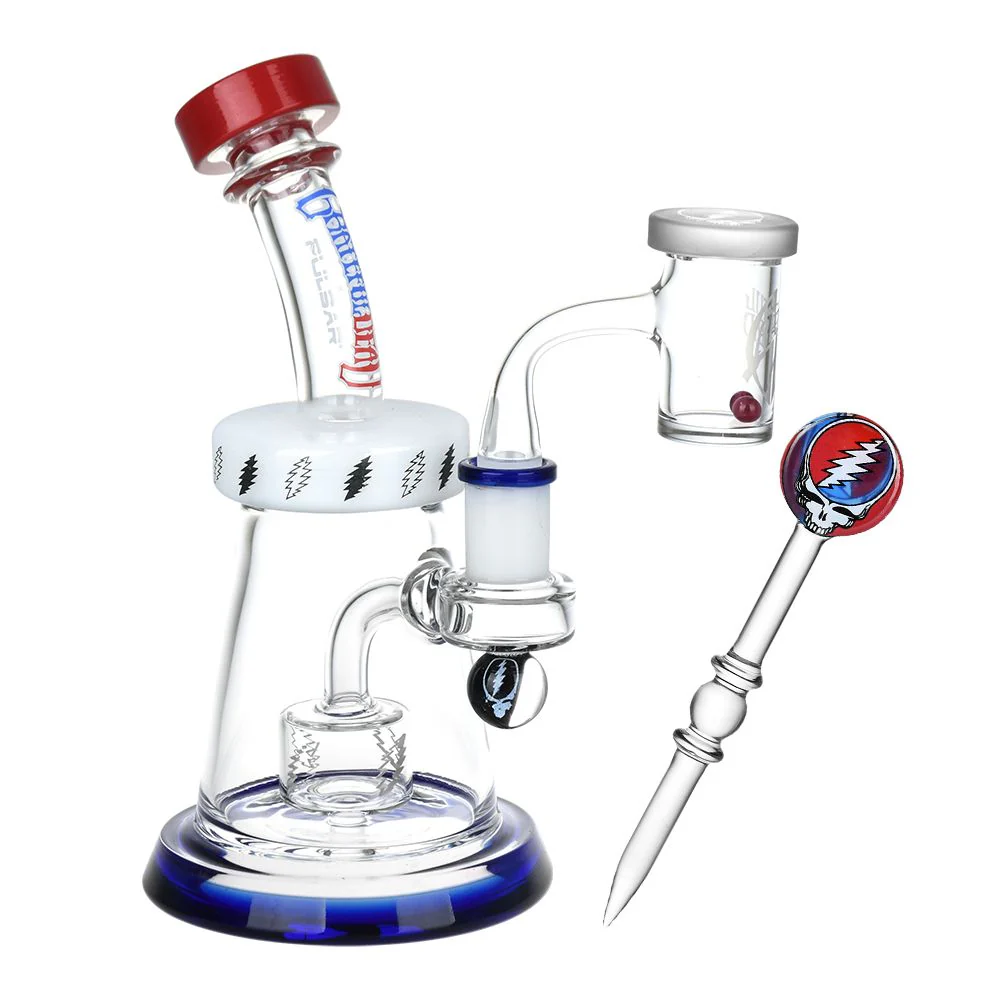 Grateful Dead x Pulsar Lightning Bell Dab Rig Set
