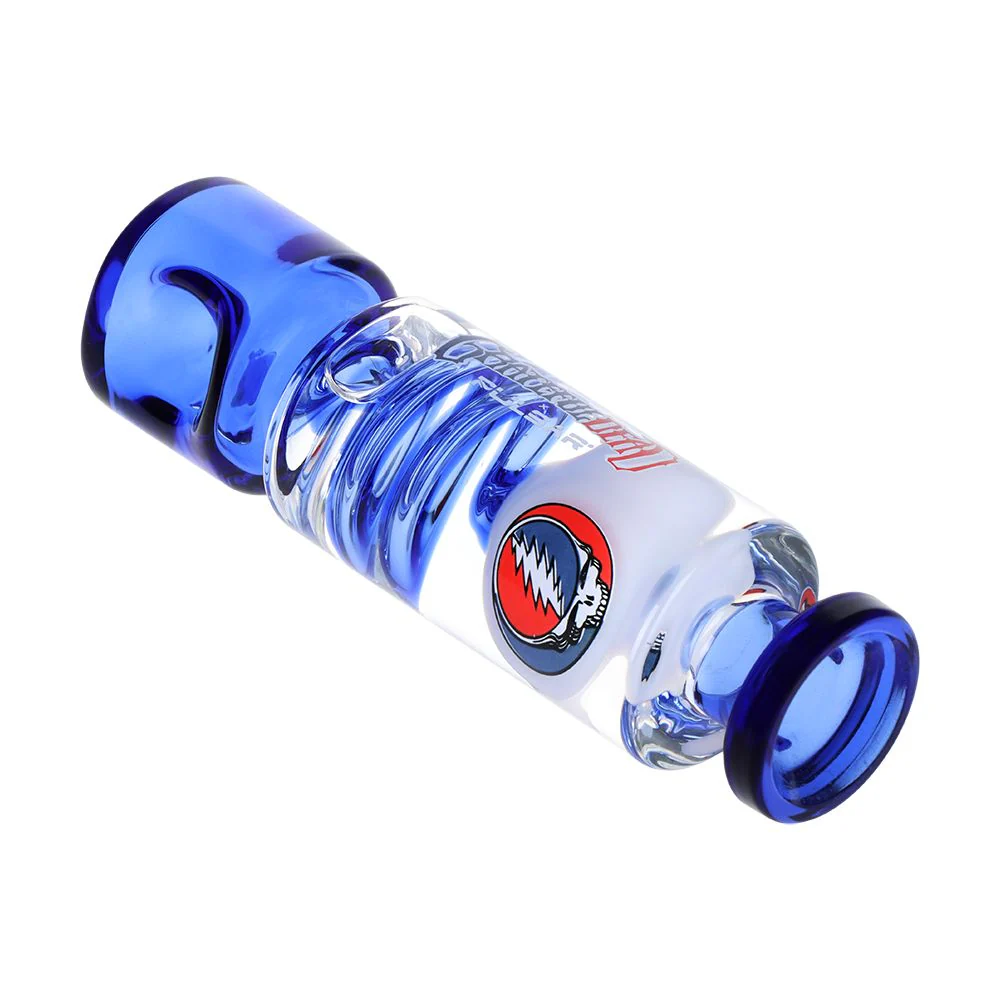 Grateful Dead Steal Your Face Glycerin Spiral Geometric Glass Hand Pipe - Image 3