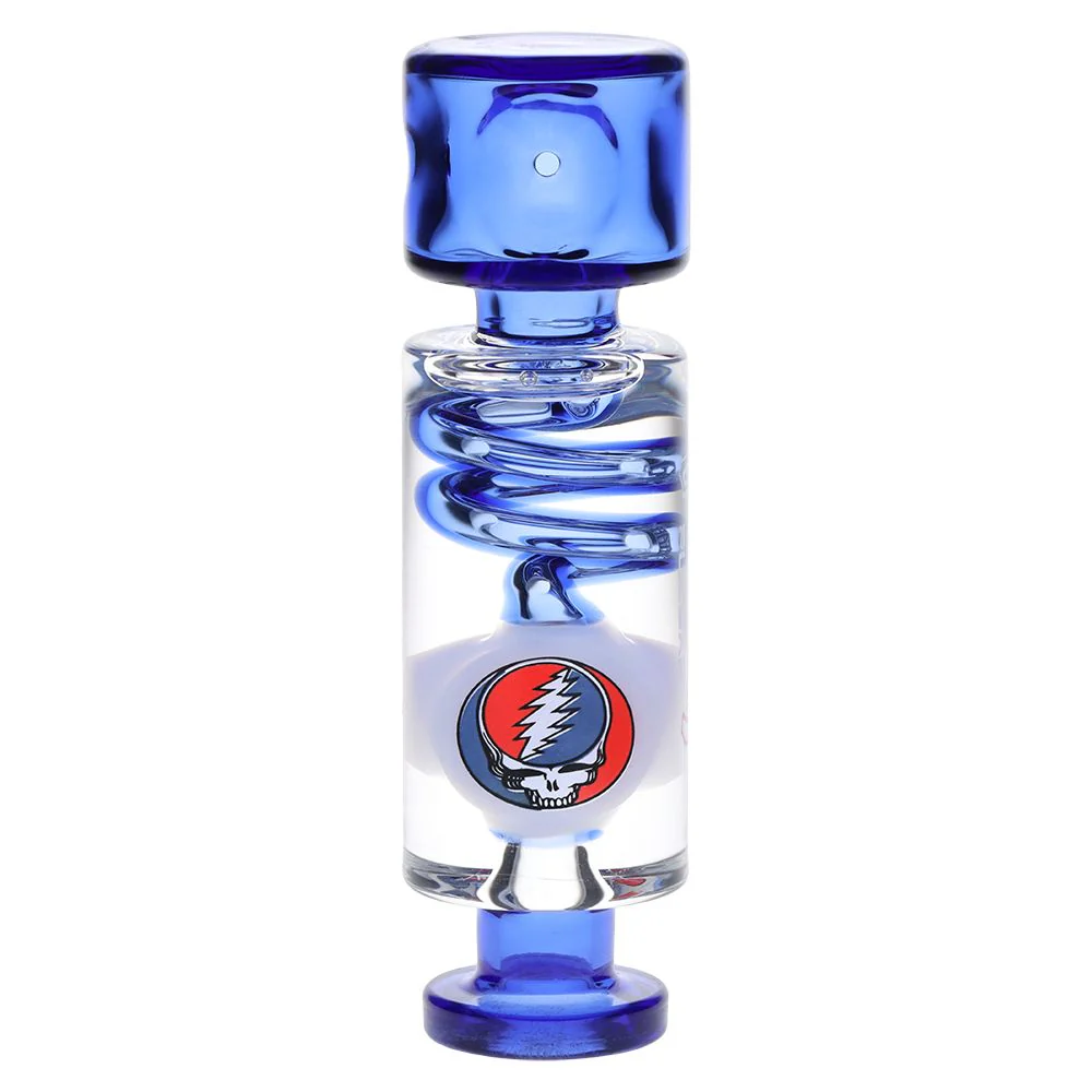 Grateful Dead Steal Your Face Glycerin Spiral Geometric Glass Hand Pipe - Image 4