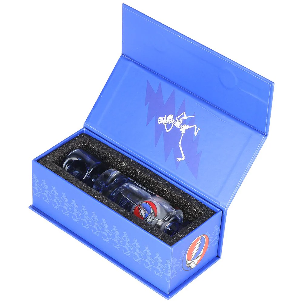 Grateful Dead Steal Your Face Glycerin Spiral Geometric Glass Hand Pipe - Image 7