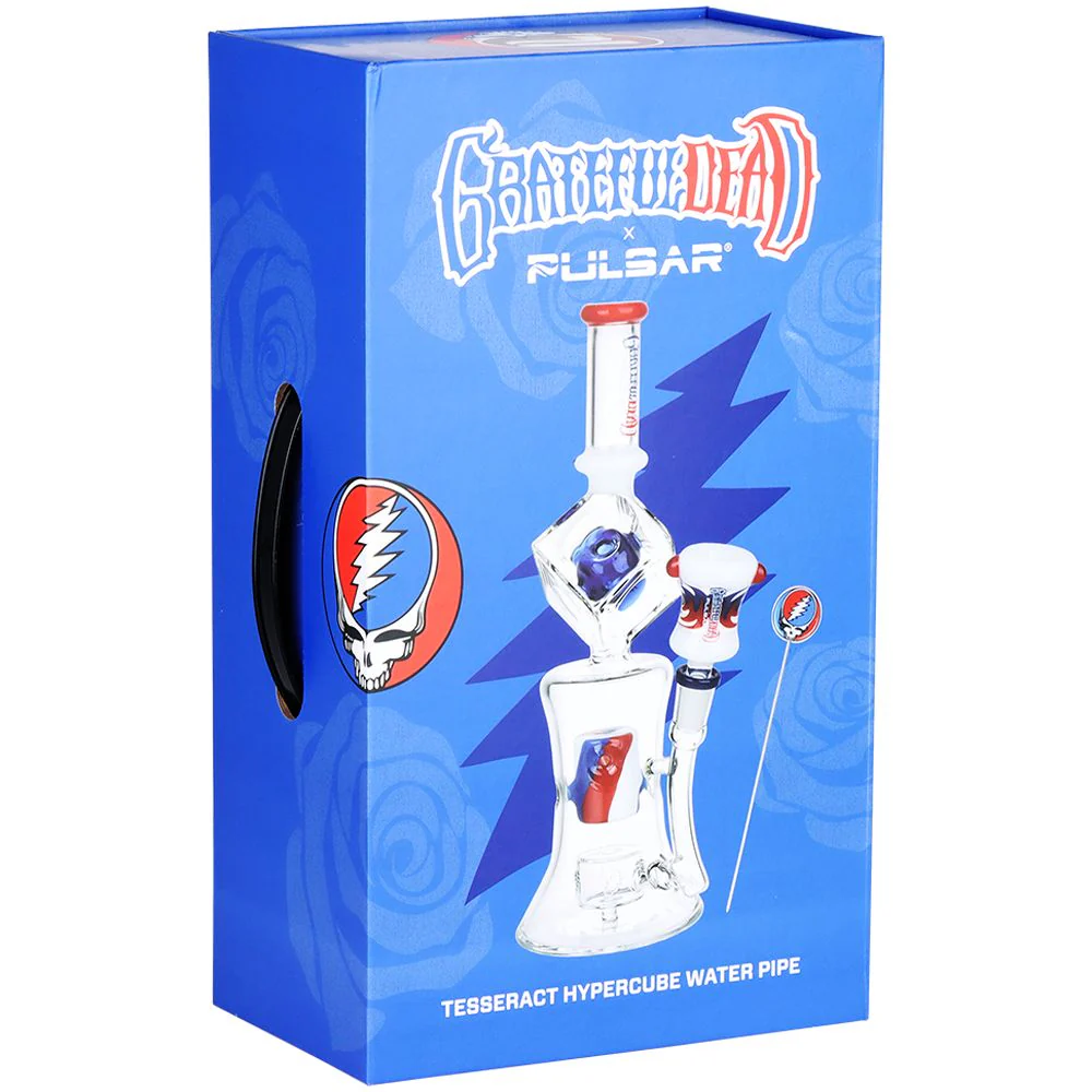 Grateful Dead x Pulsar Tesseract Hypercube Glass Water Pipe - Image 4