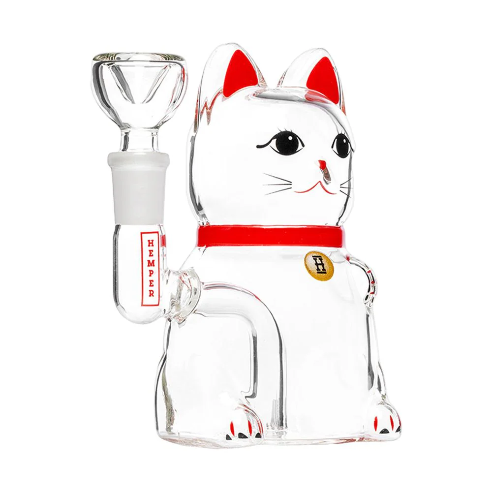 Hemper Lucky Money Cat Glass Water Pipe - Image 3