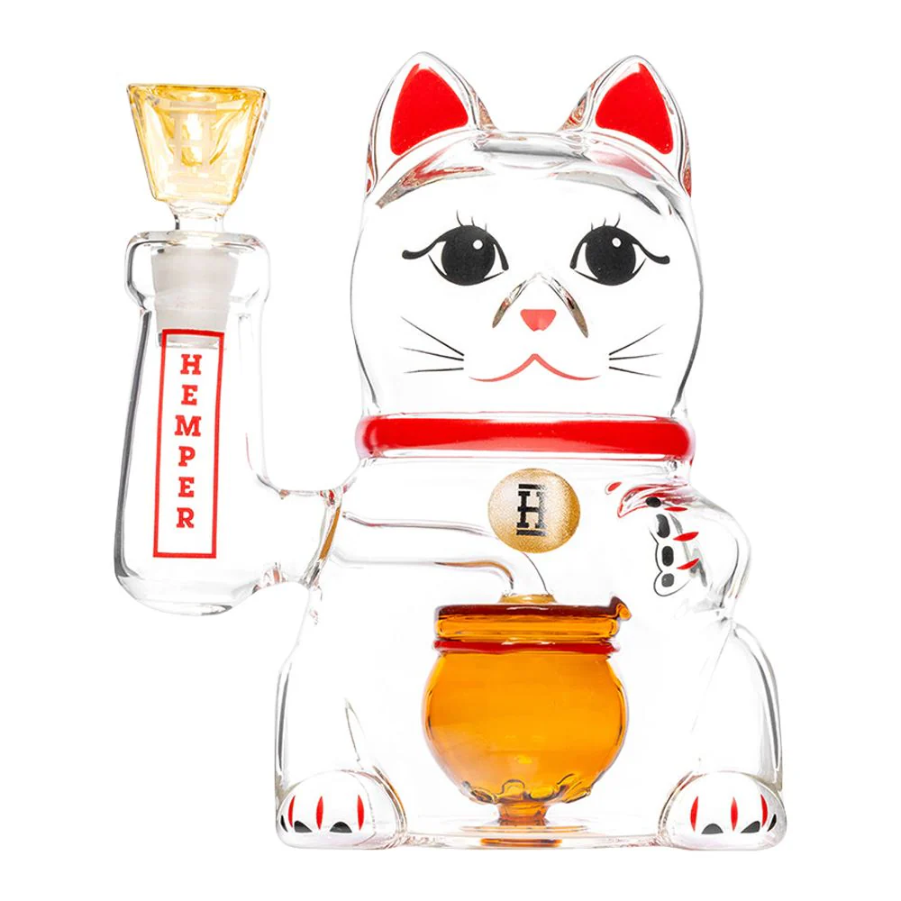 Hemper Lucky Money Cat Glass Water Pipe - Image 4