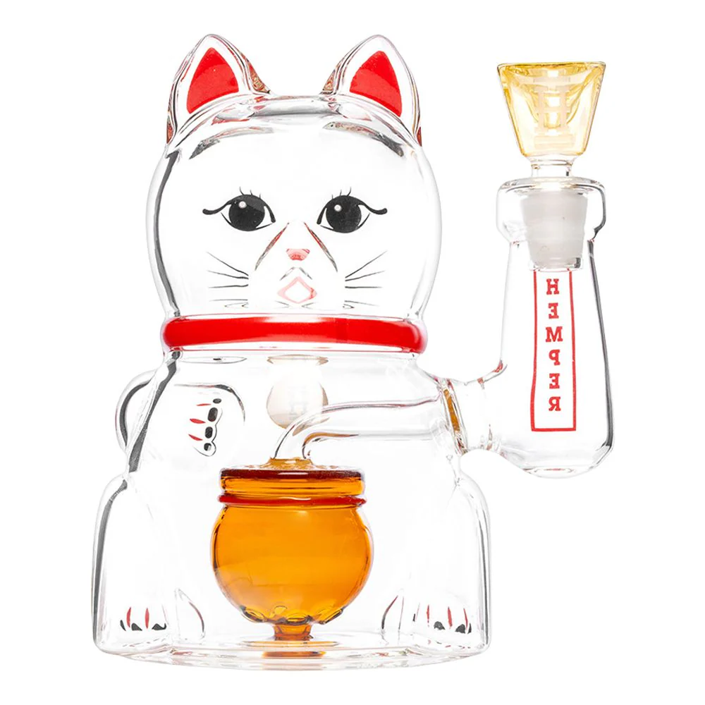 Hemper Lucky Money Cat Glass Water Pipe - Image 5