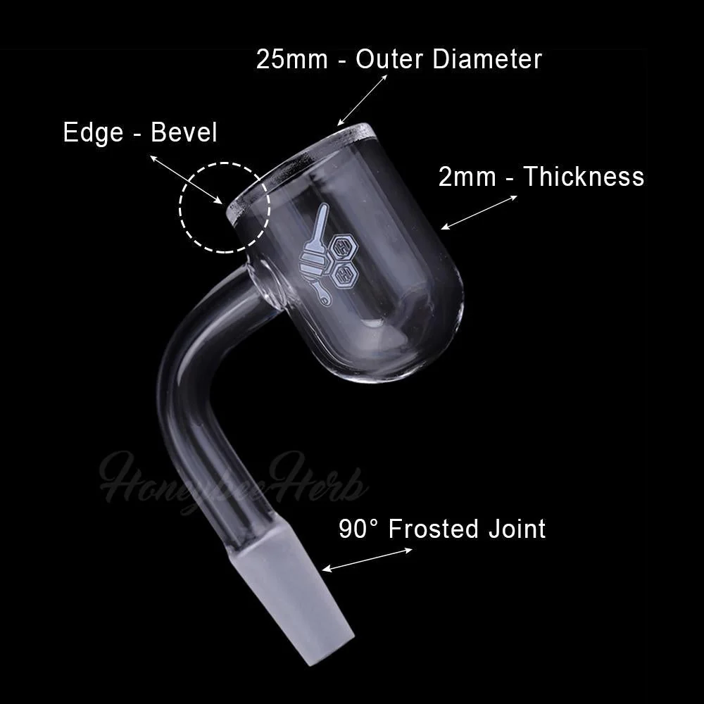 HONEY BEVEL BOWL QUARTZ BANGER - 90° DEGREE | YL - Image 5