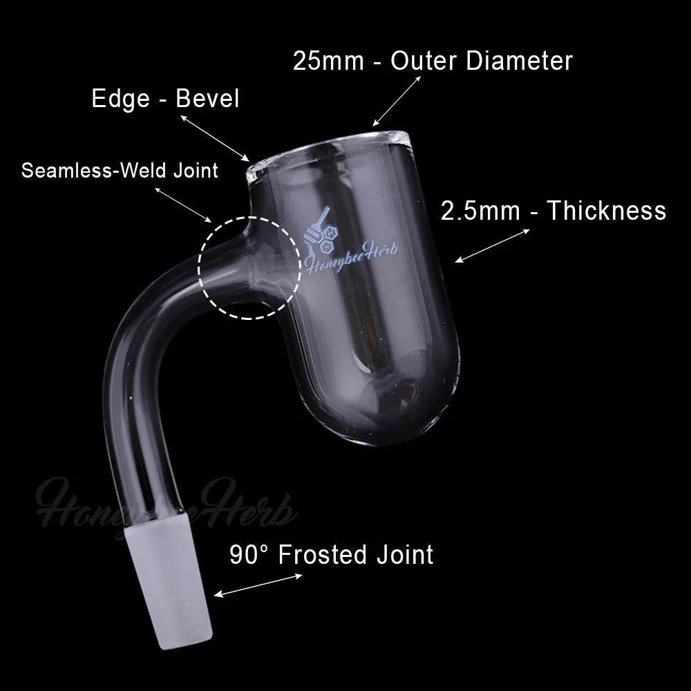 HONEY BEVEL DEEP BOWL QUARTZ BANGER - 90° DEGREE | BL - Image 7